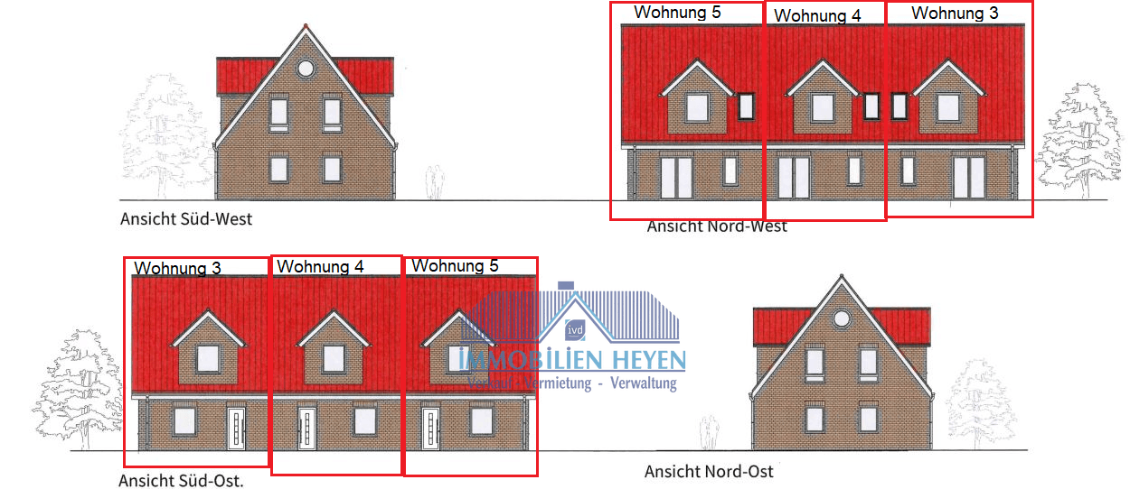 Moderne Neubau-Eigentumswohnung im KfW-55-Standard – Whg 5 ruhige Lage nahe dem Ersten-Wiek-See in Papenburg-Obenende (Fertigstellung 2026)